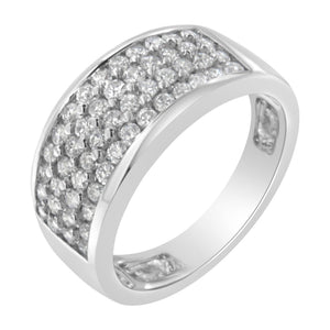 14K White Gold Round Cut Diamond Ring (1.0 Cttw, H-I Color, SI2-I1 Clarity)-1