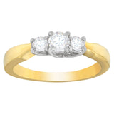 14K Two-Toned Gold 1/2 CTTW Round-cut Diamond Ring (G-H, SI1-SI2)-1 thumbnail 2