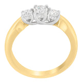 14K Two-Toned Gold 1/2 CTTW Round-cut Diamond Ring (G-H, SI1-SI2)-2 thumbnail 3