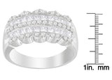 14K White Gold 1 1/7ct. TDW Round and Princess-Cut Diamond Ring(H-I, SI2-I1)-3 thumbnail 4