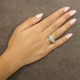 10K Yellow Gold 1.0 Cttw Baguette and Round Diamond Multi-Row Wave Bypass Ring (I-J Color, I1-I2 Clarity)-2 thumbnail 3