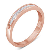 10K Rose Gold over .925 Sterling Silver 1/5 Cttw Diamond Channel-Set Stackable Band Ring (H-I Color, I1-I2 Clarity)-4 thumbnail 5