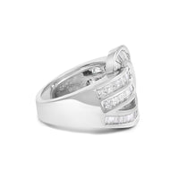 14K White Gold 2.0 Cttw Diamond Channel Set Bypass Ring