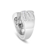 14K White Gold 2.0 Cttw Diamond Channel Set Bypass Ring-4 thumbnail 5