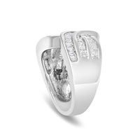14K White Gold 2.0 Cttw Diamond Channel Set Bypass Ring