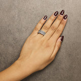.925 Sterling Silver 1/2 Cttw Diamond Multi-Row Bypass Band Ring (I-J Color, I3 Clarity)-2 thumbnail 3