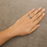 .925 Sterling Silver Treated Blue Miracle-Set Diamond Engagement Ring (1/2 Cttw, J-K Color, I1-I2 Clarity)-2 thumbnail 3