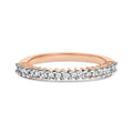 10K Rose Gold Plated Sterling Silver 1/3 Cttw Diamond Band Ring-0