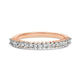 10K Rose Gold Plated Sterling Silver 1/3 Cttw Diamond Band Ring-0 thumbnail 1