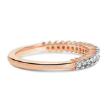 10K Rose Gold Plated Sterling Silver 1/3 Cttw Diamond Band Ring-1 thumbnail 2
