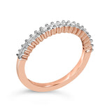 10K Rose Gold Plated Sterling Silver 1/3 Cttw Diamond Band Ring-3 thumbnail 4