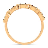 10K Rose Gold Flashed .925 Sterling Silver Miracle-Set 1/4 Cttw Diamond 5-Stone Band Ring  (J-K Color, I1-I2 Clarity)-4 thumbnail 5