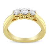 10K Yellow Gold Three-stone Diamond Ring (0.50 cttw, J-K Color, I2-I3 Clarity)-3 thumbnail 4