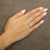 10K Yellow Gold Two-Row Diamond Band Ring (1 Cttw, J-K Color, I1-I2 Clarity)-2 thumbnail 3