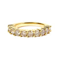 14K yellow gold ring with 10 round diamond stones