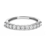 .925 Sterling Silver 1/2 cttw Shared Prong-Set Brilliant Round-Cut Diamond 11 Stone Band Ring (I-J Color, SI2-I1 Clarity)-0 thumbnail 1