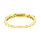 IGI Certified 1/4 Cttw Diamond 10K Yellow Gold Prong Set Fluted Band Style Ring (I-J Color, I2-I3 Clarity)-3 thumbnail 4