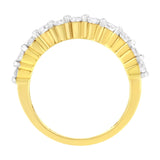 IGI Certified 1.0 Cttw Diamond 10K Yellow Gold Prong Set Fluted Band Style Wedding Ring (J-K Color, I1-I2 Clarity)-4 thumbnail 5