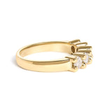 14K Yellow Gold Plated .925 Sterling Silver 1.0 Cttw Shared Prong-set Round Diamond 5 Stone Band Ring (J-K Color, I1-I2 Clarity)-1 thumbnail 2