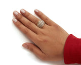 14K Yellow Gold Plated .925 Sterling Silver 2.00 Cttw Diamond Multi Row Band Ring (J-K Color, I1-I2 Clarity)-2 thumbnail 3