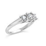 14K White Gold 1/2 Cttw Miracle Set Round Lab Grown Diamond Three Stone Illusion Plate Ring (F-G Color, VS1-VS2 Clarity)-3 thumbnail 4