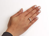 10K Yellow Gold 1/2 Cttw Miracle Set Round Diamond Three Stone Illusion Plate Ring (I-J Color, I2-I3 Clarity)-2 thumbnail 3