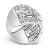 .925 Sterling Silver 2.00 Cttw Round-Cut Diamond Overlapping Bypass Band Ring (I-J Color, I2-I3 Clarity)-3 thumbnail 4