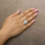 .925 Sterling Silver 2.00 Cttw Round-Cut Diamond Overlapping Bypass Band Ring (I-J Color, I2-I3 Clarity)-2 thumbnail 3