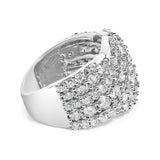 10K Gold 3.00 Cttw Diamond Multi Row Cluster Band Ring (I-J Color, I3 Clarity)-2 thumbnail 3