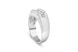 Men's .925 Sterling Silver 1/3 Cttw Diamond Channel Set 3 Stone Ring Band (I-J Color, I3 Clarity)-3 thumbnail 4