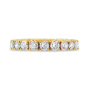 14K Yellow Gold 2.00 Cttw Shared Prong Set Round Cut Diamond Eternity Band (J-K Color, VS1-VS2 Clarity)-1