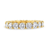 14K Yellow Gold 3.00 Cttw Shared Prong Set Round Cut Diamond Eternity Band (J-K Color, VS1-VS2 Clarity)-1 thumbnail 2