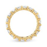 14K Yellow Gold 3.00 Cttw Shared Prong Set Round Cut Diamond Eternity Band (J-K Color, VS1-VS2 Clarity)-3 thumbnail 4