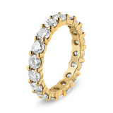 14K Yellow Gold 3.00 Cttw Shared Prong Set Round Cut Diamond Eternity Band (J-K Color, VS1-VS2 Clarity)-4 thumbnail 5