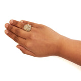 10K Yellow Gold 2.0 Cttw Channel Set Diamond Cocktail Swirl Band Ring (K-L Color, I1-I2 Clarity)-2 thumbnail 3