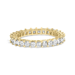 14K Yellow Gold 2.00 Cttw Shared Prong Set Princess Cut Diamond Eternity Band Ring (J-K Color, SI1-SI2 Clarity) - Ring Size 7-1