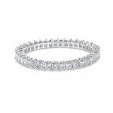 14K Gold 1.0 Cttw Princess Diamond Eternity Band Ring-1 thumbnail 2