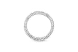 10K White Gold 1.0 Cttw Princess Cut Diamond Double Row Eternity Band Ring-4 thumbnail 5
