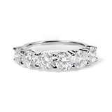14K White Gold 3.0 Cttw Lab-Grown Diamond Shared Prong Set 6 Stone Band Ring (G-H Color, VS2-SI1 Clarity)-1 thumbnail 2