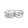 10K White Gold 1/2 Cttw Princess Diamond Split Shank Band Ring-0