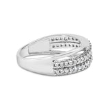 10K White Gold 1/2 Cttw Princess Diamond Split Shank Band Ring-1 thumbnail 2
