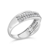 10K White Gold 1/2 Cttw Princess Diamond Split Shank Band Ring-3 thumbnail 4