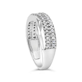 10K White Gold 1/2 Cttw Princess Diamond Split Shank Band Ring-4 thumbnail 5