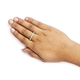 14K White Gold 3.00 Cttw Alternating White and Yellow Lab-Grown Diamond Eternity Band Ring (F-G Color, VS1-VS2 Clarity)-2 thumbnail 3
