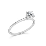 14K White Gold 1/2 Cttw Round Lab Grown Diamond 4 Prong Solitaire Engagement Ring (F-G Color, VS2-SI1 Clarity)-3 thumbnail 4