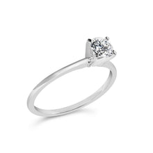 14K White Gold 1/2 Cttw Round Lab Grown Diamond 4 Prong Solitaire Engagement Ring (F-G Color, VS2-SI1 Clarity)-3
