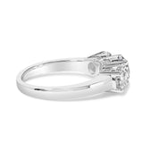 14K White Gold 2.00 Cttw Lab Grown Diamond 3 Stone Ring Band (F-G Color, VS1-VS2 Clarity)-2 thumbnail 3