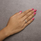 .925 Sterling Silver 1/4 Cttw Diamond Curb Link Band Ring-2 thumbnail 3