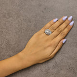.925 Sterling Silver 2.00 Cttw Lab Grown Diamond Cluster Band Ring-2 thumbnail 3