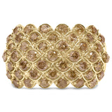 10K Yellow Gold 2.0 Cttw Brown Diamond Teardrop Design Cocktail Ring-0 thumbnail 1